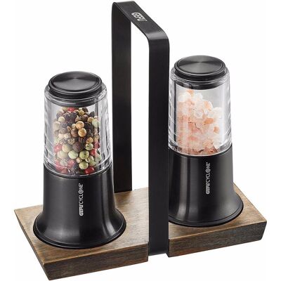 GEFU Salz- und Pfeffermühlen-Set X-PLOSION, schwarz, Pfeffermühle + Salzmühle, Braun, Schwarz GEFU Salz- und Pfeffermühlen-Set X-PLOSION, schwarz, Pfeffermühle + Salzmühle, Braun, Schwarz