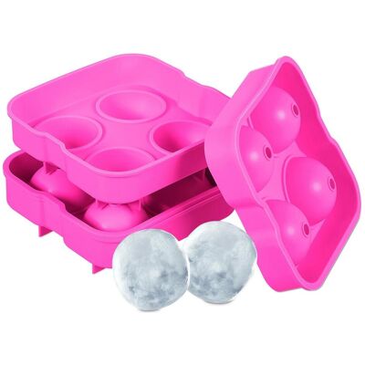 Relaxdays 2x Eiswürfelform, Eisformen, Rosa Relaxdays 2x Eiswürfelform, Eisformen, Rosa