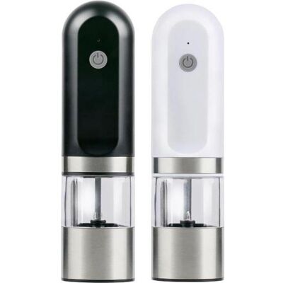 alpina Rechargeable Salt&pepper mill, Pfeffermühle + Salzmühle, Weiss, Schwarz alpina Rechargeable Salt&pepper mill, Pfeffermühle + Salzmühle, Weiss, Schwarz