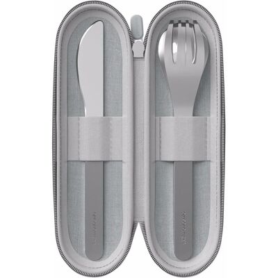 Monbento Besteck Slim Nest Trio mit Messer, Besteck, Grau Monbento Besteck Slim Nest Trio mit Messer, Besteck, Grau