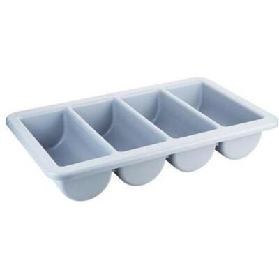 Contacto Besteckmulde GN 1/1, 4 Mulden, Besteckkasten, Silber Contacto Besteckmulde GN 1/1, 4 Mulden, Besteckkasten, Silber