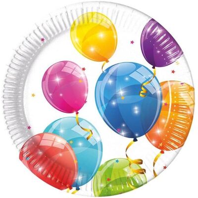 Magni, Einweggeschirr, Pappteller 23cm FSC-Mix 8er Sparkling Balloons (8x) Magni, Einweggeschirr, Pappteller 23cm FSC-Mix 8er Sparkling Balloons (8x)