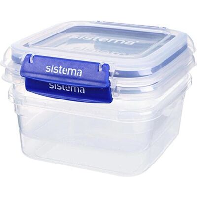 Sistema Square Klip It Plus 2Pack 1.15L, Vorratsbehälter, Transparent Sistema Square Klip It Plus 2Pack 1.15L, Vorratsbehälter, Transparent