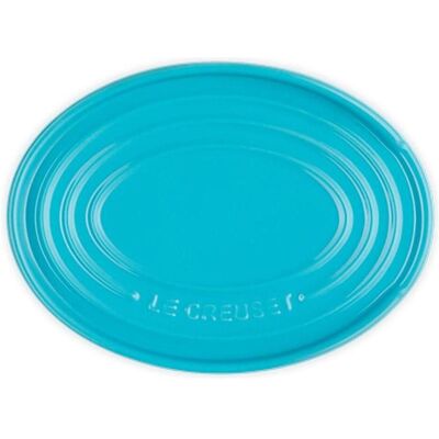 Le Creuset Creuset ova Löffelablage aus Steinzeug Karibik, Küchen Organizer, Blau Le Creuset Creuset ova Löffelablage aus Steinzeug Karibik, Küchen Organizer, Blau