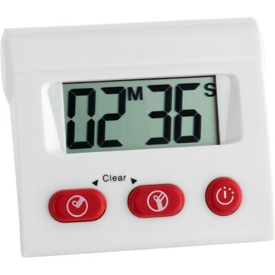 TFA Elektronischer Timer und Stoppuhr, Küchentimer, Weiss TFA Elektronischer Timer und Stoppuhr, Küchentimer, Weiss