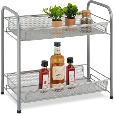 Relaxdays Gewürzregal, Küchen Organizer, Silber Relaxdays Gewürzregal, Küchen Organizer, Silber
