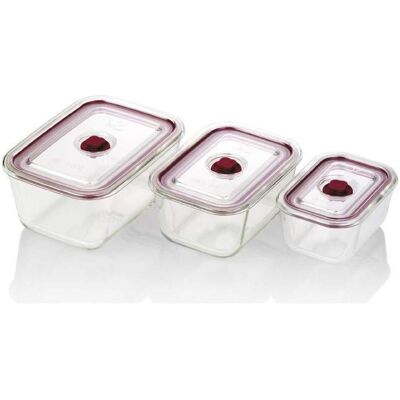 Jata HREC4204 Set 500ml 800ml 1500ml, Vorratsbehälter, Transparent Jata HREC4204 Set 500ml 800ml 1500ml, Vorratsbehälter, Transparent
