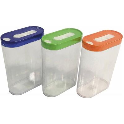 Magni Schüttdose 1 l stapelbar, Vorratsbehälter, Braun, Orange, Grün Magni Schüttdose 1 l stapelbar, Vorratsbehälter, Braun, Orange, Grün