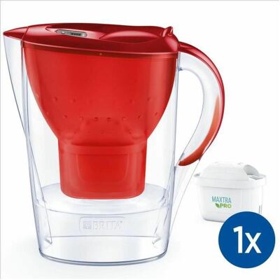 Brita Filter-Karaffe Marella 2,4 L, Wasserfilterkanne, Rot Brita Filter-Karaffe Marella 2,4 L, Wasserfilterkanne, Rot
