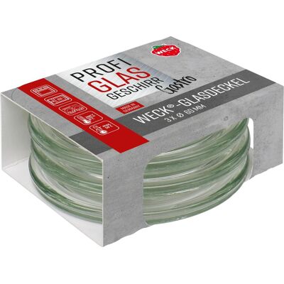 Weck 3er Set Gastropack 60 mm Gourmetdeckel, Deckel 76127, Einmachgläser, Transparent Weck 3er Set Gastropack 60 mm Gourmetdeckel, Deckel 76127, Einmachgläser, Transparent