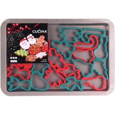 La Cucina Ausstechformen mit Backblech Weihnachten, 22tlg., Ausstechformen La Cucina Ausstechformen mit Backblech Weihnachten, 22tlg., Ausstechformen