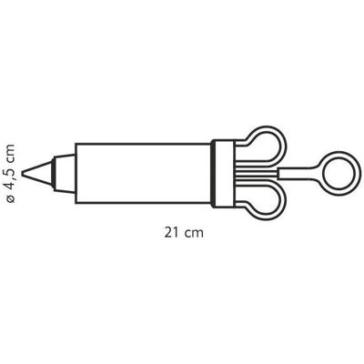 Tescoma Garnierspritze mit 8Tüllen, Delicia, Gelb,Transparent, Spritzbeutel Tescoma Garnierspritze mit 8Tüllen, Delicia, Gelb,Transparent, Spritzbeutel