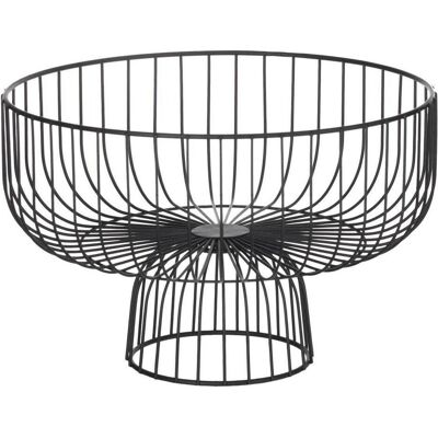 Secret de Gourmet, Dekoschale, Kosz na owoce z podstawą, metal, 28 cm, czarny Secret de Gourmet, Dekoschale, Kosz na owoce z podstawą, metal, 28 cm, czarny