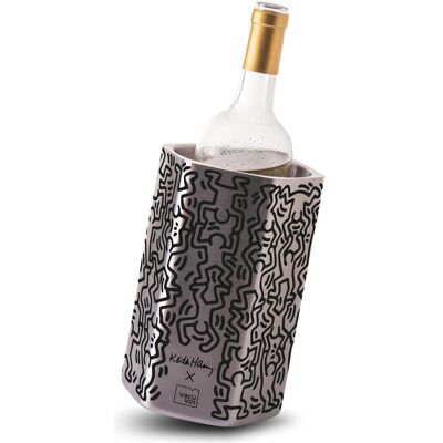 Vacu Vin Flaschenkühler Keith Haring Schwarz/Silber, Flaschenkühler, Schwarz Vacu Vin Flaschenkühler Keith Haring Schwarz/Silber, Flaschenkühler, Schwarz