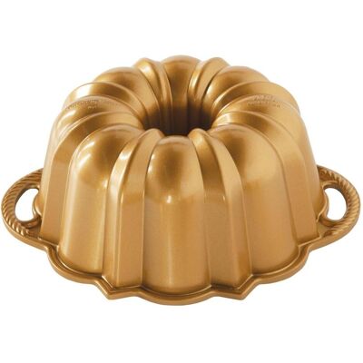 3x Nordic Ware 6 Cup Anniversary Bundt Pan, Backform, Gold 3x Nordic Ware 6 Cup Anniversary Bundt Pan, Backform, Gold