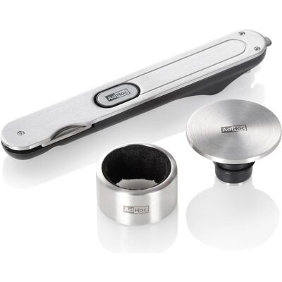 AdHoc, Wein Zubehör, Weinaccessoire-Set (Tropfring, Weinausgiesser, Weinverschluss) AdHoc, Wein Zubehör, Weinaccessoire-Set (Tropfring, Weinausgiesser, Weinverschluss)
