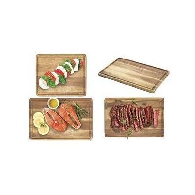 Metaltex Schneidebrett, 310 x 210 mm, Akazienholz geölte Oberfläche, mit Saftrille, Schneidebrett, Braun Metaltex Schneidebrett, 310 x 210 mm, Akazienholz geölte Oberfläche, mit Saftrille, Schneidebrett, Braun