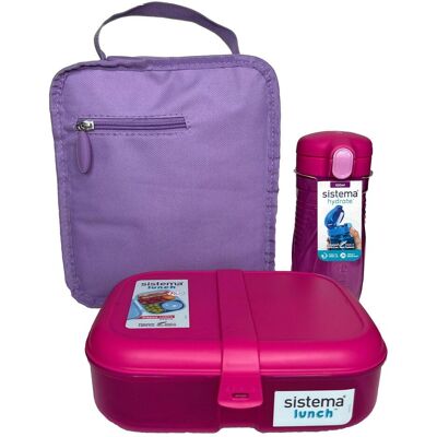Sistema Køletaske, madkasse og drikkedunk - Pink/lilla, Lunchbox, Violett, Pink Sistema Køletaske, madkasse og drikkedunk - Pink/lilla, Lunchbox, Violett, Pink
