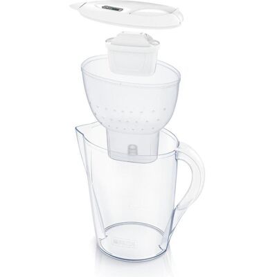Brita Filter-Karaffe Marella 2,4 L, Wasserfilterkanne, Weiss Brita Filter-Karaffe Marella 2,4 L, Wasserfilterkanne, Weiss