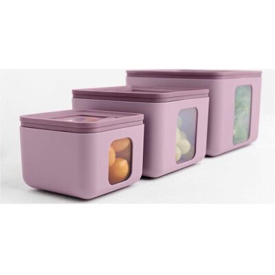 Blim Plus Vorratsdosen Set Quadro Combo XS-S-M PEEK BOX Collection, Vorratsbehälter, Mehrfarbig, Violett Blim Plus Vorratsdosen Set Quadro Combo XS-S-M PEEK BOX Collection, Vorratsbehälter, Mehrfarbig, Violett