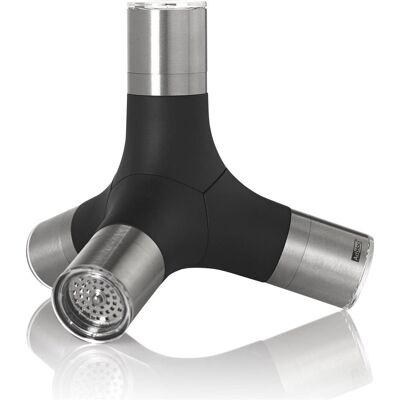 AdHoc Magnetische 4in1 Mühle Giant, für Pfeffer, Salz und Chili, CeraCut Ceramic Mahlwerke und original S, Pfeffermühle + Salzmühle, Schwarz AdHoc Magnetische 4in1 Mühle Giant, für Pfeffer, Salz und Chili, CeraCut Ceramic Mahlwerke und original S, Pfeffermühle + Salzmühle, Schwarz