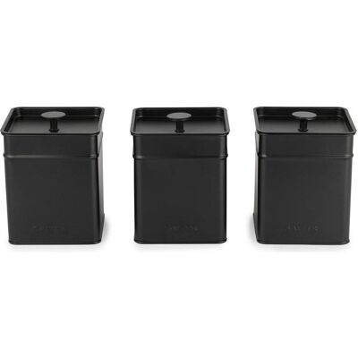 Salter BW124571EU7 Kuro 3-Piece Canister Set, Vorratsbehälter, Schwarz Salter BW124571EU7 Kuro 3-Piece Canister Set, Vorratsbehälter, Schwarz