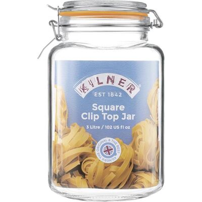 Kilner KIL Bügelverschlussglas 3l qu., Einmachgläser, Transparent Kilner KIL Bügelverschlussglas 3l qu., Einmachgläser, Transparent