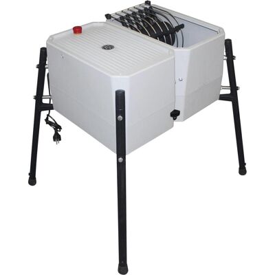 Kerbl 70506 Rupfmaschine mit 24 Fingern, 230 V, 50 Hz, 79cm Arbeitshöhe, Schneidebrett Kerbl 70506 Rupfmaschine mit 24 Fingern, 230 V, 50 Hz, 79cm Arbeitshöhe, Schneidebrett