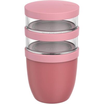 Mepal LUNCHPOT ELLIPSE 500+200+200 ML VIVID MAUVE 107658078700 RÓŻ, Lunchbox, Rosa Mepal LUNCHPOT ELLIPSE 500+200+200 ML VIVID MAUVE 107658078700 RÓŻ, Lunchbox, Rosa