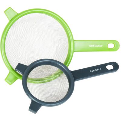 6x Küchensieb 2er-Set ES/Kunstst., Küchensieb, Grün, Grau 6x Küchensieb 2er-Set ES/Kunstst., Küchensieb, Grün, Grau