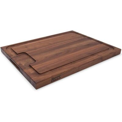 John Boos Blocks Walnut Collection snijplank met sapgeul 61 x 46 x 4 cm walnoothout, Schneidebrett, Braun John Boos Blocks Walnut Collection snijplank met sapgeul 61 x 46 x 4 cm walnoothout, Schneidebrett, Braun