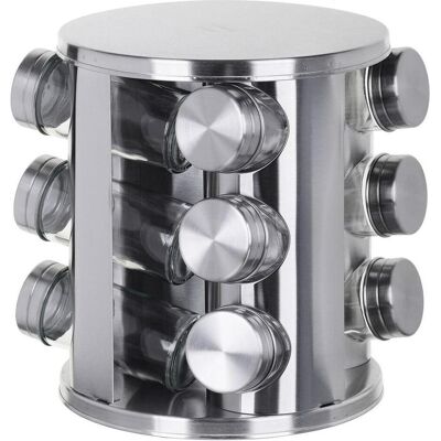 Maestro Joseph Joseph SpiceStore Rund Behälter Schwarz Transparent 10 Stücke, Pfeffermühle + Salzmühle, Silber Maestro Joseph Joseph SpiceStore Rund Behälter Schwarz Transparent 10 Stücke, Pfeffermühle + Salzmühle, Silber
