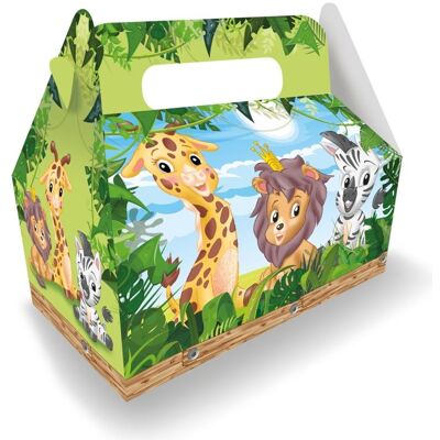 Magni Papier-Lunchbox Zootiere 23x13x12cm, Lunchbox, Mehrfarbig Magni Papier-Lunchbox Zootiere 23x13x12cm, Lunchbox, Mehrfarbig