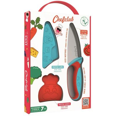 Chefclub, Kindergeschirr + Kinderbesteck, Messer für Kinder Blau/Rot Chefclub, Kindergeschirr + Kinderbesteck, Messer für Kinder Blau/Rot