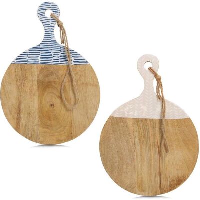 Zeller Present Servier- und Schneidbrett Mangoholz, Schneidebrett, Blau Zeller Present Servier- und Schneidbrett Mangoholz, Schneidebrett, Blau