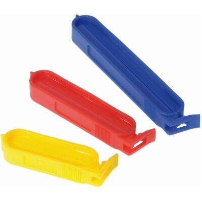 Westmark Beutel Clips in drei Grössen, Lebensmittelverpackung, Blau, Gelb, Rot Westmark Beutel Clips in drei Grössen, Lebensmittelverpackung, Blau, Gelb, Rot