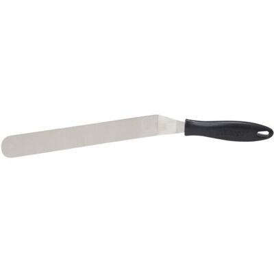 Patisse Palettenmesser gebogen Edelstahl Kunststoffgriff 25 cm, Cake Design Utensilien, Silber Patisse Palettenmesser gebogen Edelstahl Kunststoffgriff 25 cm, Cake Design Utensilien, Silber