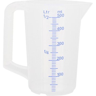Schneider Messbecher mit blauer Skala und ml-Einteilung, Inhalt: 0,50 Liter, Messbecher, Braun Schneider Messbecher mit blauer Skala und ml-Einteilung, Inhalt: 0,50 Liter, Messbecher, Braun