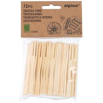 Edco, Bar Zubehör, Gabel Cocktail 72pc Bambus Edco, Bar Zubehör, Gabel Cocktail 72pc Bambus