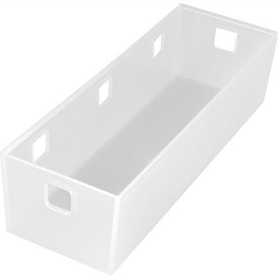 Ninka Banio Behälter 3-fach für Schubladeneinsatz, K-transluzent 251x84mm, Besteckkasten, Transparent, Weiss Ninka Banio Behälter 3-fach für Schubladeneinsatz, K-transluzent 251x84mm, Besteckkasten, Transparent, Weiss