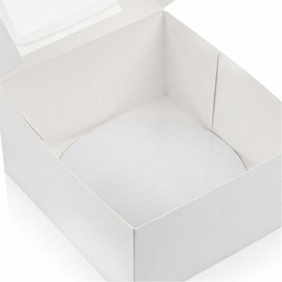 Relaxdays Tortenbox, Kuchentransportbox, Weiss, Transparent Relaxdays Tortenbox, Kuchentransportbox, Weiss, Transparent