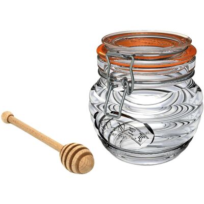 Kilner Honigglas und Löffel, Vorratsbehälter, Braun, Transparent Kilner Honigglas und Löffel, Vorratsbehälter, Braun, Transparent