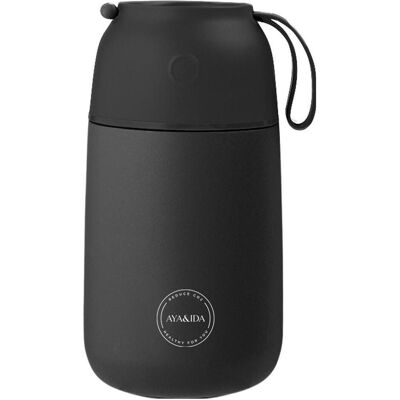 Aya & Ida - Foodie - Thermosfles - Voedselcontainer - 700ml - MATTE BLACK (A9096), Lunchbox, Schwarz Aya & Ida - Foodie - Thermosfles - Voedselcontainer - 700ml - MATTE BLACK (A9096), Lunchbox, Schwarz
