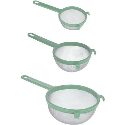 Kerbl Edelstahl Siebset - 3 Stück, Bunte Farben - Küchenzubehör Kerbl Edelstahl Siebset - 3 Stück, Bunte Farben - Küchenzubehör