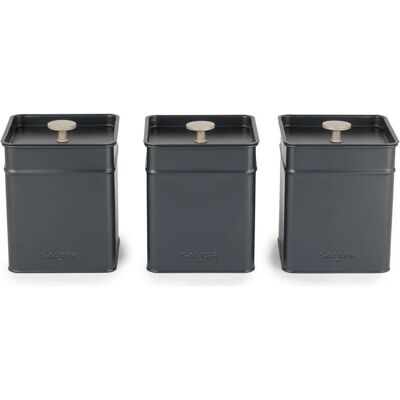 Salter BW124591EU7 Marino 3-Piece Canister Set, Vorratsbehälter, Blau, Grau Salter BW124591EU7 Marino 3-Piece Canister Set, Vorratsbehälter, Blau, Grau