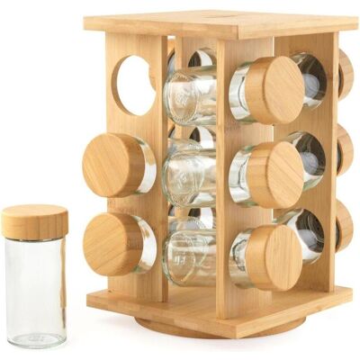 Salter BW14238 Bamboo Rotating Spice Rack, Küchen Organizer, Braun Salter BW14238 Bamboo Rotating Spice Rack, Küchen Organizer, Braun