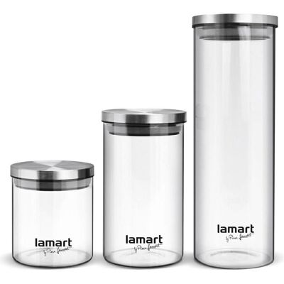 Lamart LT 6025 PEUT-BEHÄLTER 3 Gläser, Vorratsbehälter, Transparent Lamart LT 6025 PEUT-BEHÄLTER 3 Gläser, Vorratsbehälter, Transparent