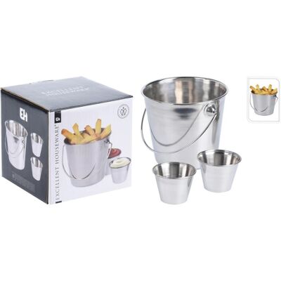 Koopman, Serviergeschirr, Pommes Frites Servierset mit Griff Koopman, Serviergeschirr, Pommes Frites Servierset mit Griff