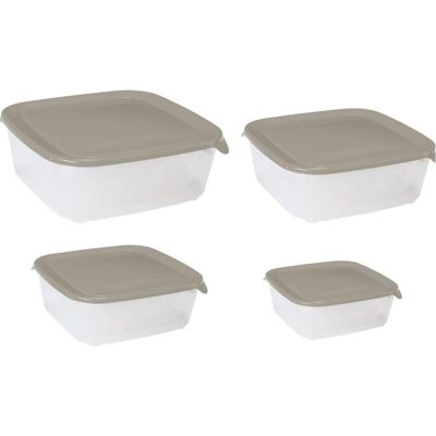 Curver FRESH&GO-LEBENSMITTELBEHÄLTER 0,25 l + 0,8 l + 1,7 l + 2,9 l, quadratisch, beige, Vorratsbehälter, Beige Curver FRESH&GO-LEBENSMITTELBEHÄLTER 0,25 l + 0,8 l + 1,7 l + 2,9 l, quadratisch, beige, Vorratsbehälter, Beige