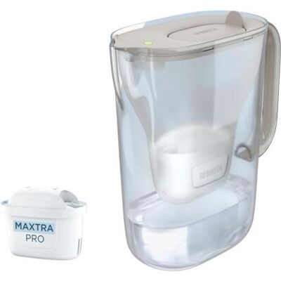 Brita Filterkanne 2,4l Style Essential Sandfarben, Wasserfilterkanne, Beige Brita Filterkanne 2,4l Style Essential Sandfarben, Wasserfilterkanne, Beige